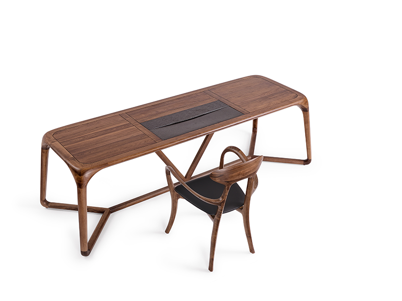 木质感家具·工厂直营店意式极简书房茶台茶桌椅150茶台