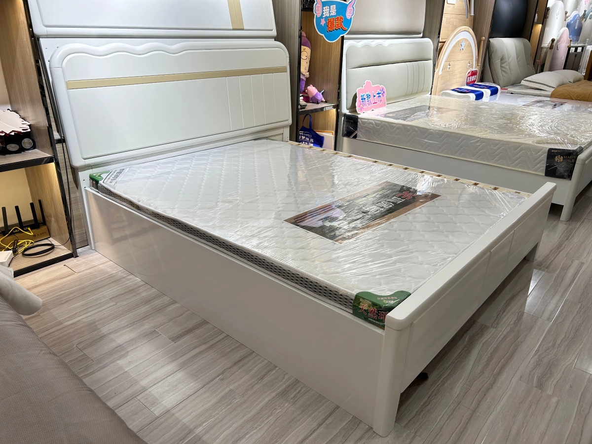 馨梦家具 现代风格橡木白色奶油风卧室床3190011