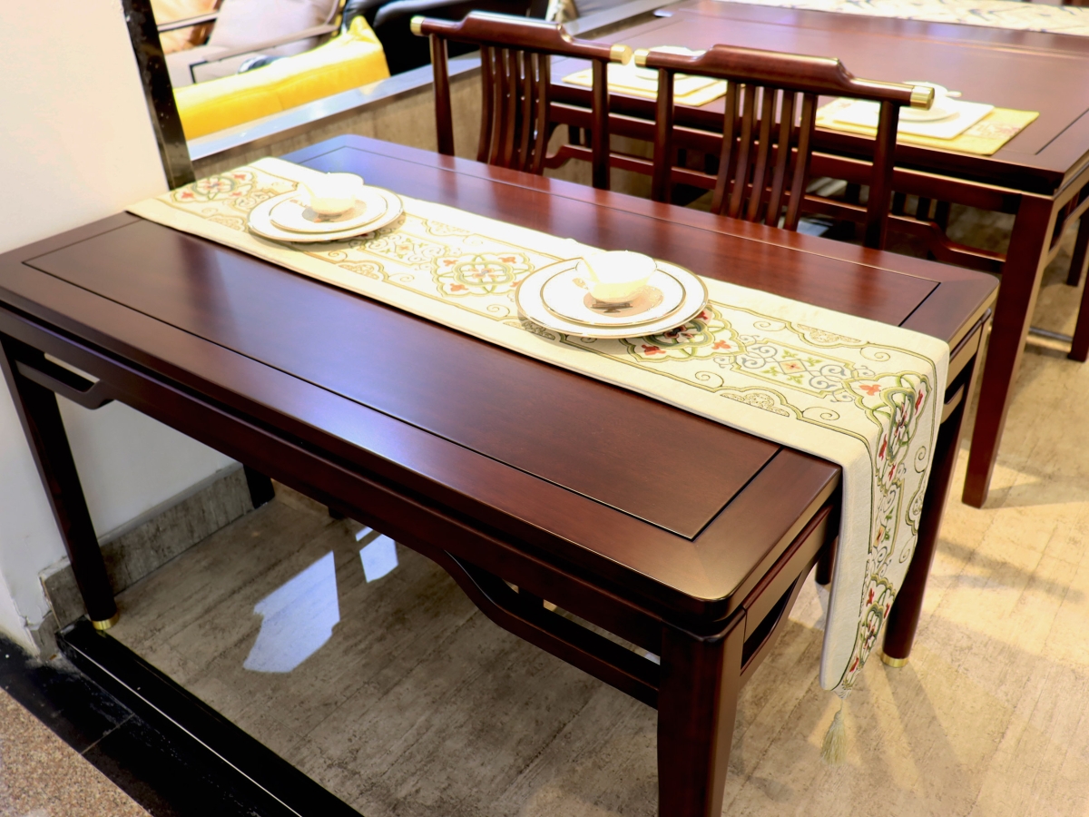 四季檀香新中式家具 红檀木实木餐桌2950006