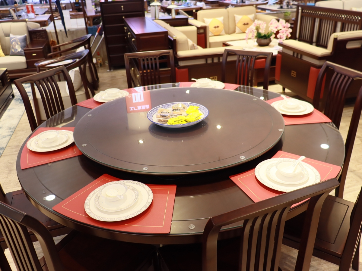 四季檀香新中式家具 红檀木实木餐桌2950008