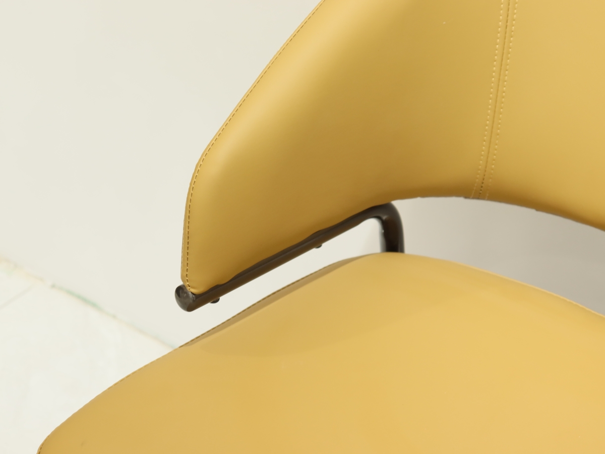 东墅一品客厅家具 现代风格高仿皮+碳钢腿餐椅3030014